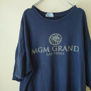 MGM GRAND Tシャツ　ラスベガス　ネイビー　ロゴ　/Y1680