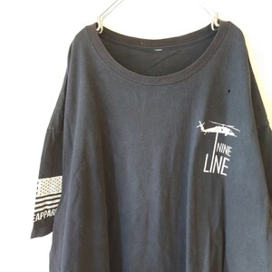 NINE LINE Tシャツ ブラック　バックプリント　/Y1705