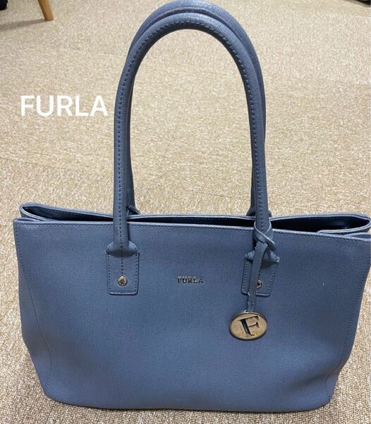 FURLA ハンドバッグ ブルー 