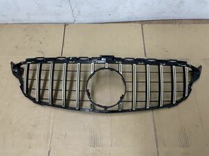  free shipping! Mercedes Benz AMG C Class W205 previous term panama meli Carna front grille vertical grill black Gold 