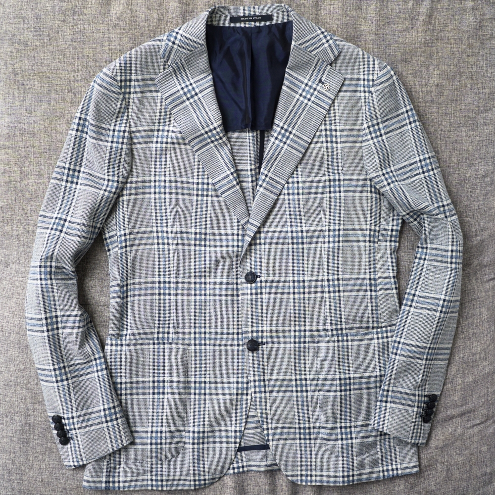 新品☆ タリアトーレ ファンシー メランジ チェック ジャケット 50