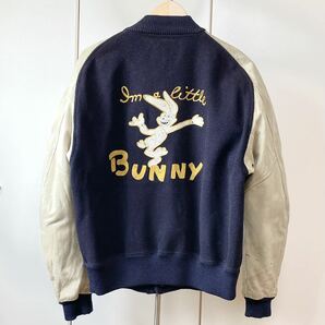 ★40s - 50s ビンテージ BUNNY チェーン刺繍 スタジャン Size38相当★の画像1