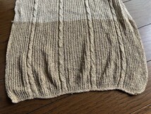 シルクニット　silk knit　マフラー　ストール　Scarf　Stall　ブラウン×ベージュ×イエローオーカー、黄土色_画像2