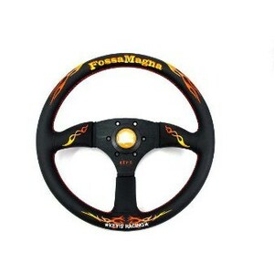 e- tea si- all-purpose steering gear DRIFT type SEMI DEEP MODEL black suede / black leather atc FossaMagna