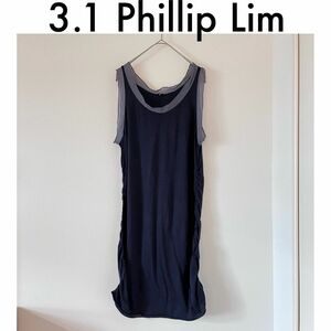 最終値下げ！【3.1 Phillip Lim】フィリップリム フリルタンクトップ ネイビー