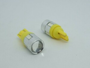 ＜T10S20Y-001＞ ２個セット　T10 LEDウエッジ球 （T10/T15/T16） アンバー（オレンジ） メーター ポジションライト用