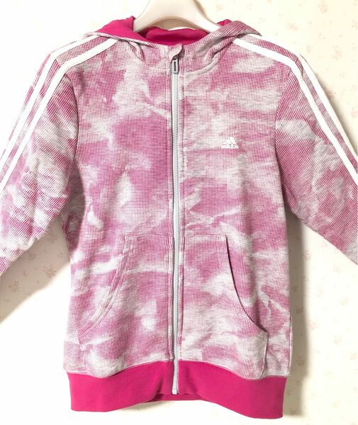 定価の半額☆adidas 直営店購入☆パーカー girls 160 ☆新品未使用タグ付☆匿名配送込