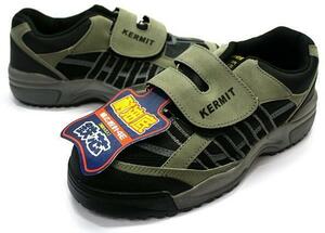 29.0cm safety shoes oil resistant nail . iron core touch fasteners safety shoes KERMIT Kermit oka Moto KMM-77223