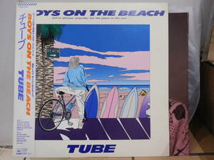 ○TUBE/BOYS ON THE BEACH 帯付見本盤LPレコード　28AH 2125