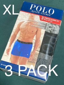 POLO Ralph Lauren Underwear NWBBP3 Boxer Brief FHA6 Charcoal/Skull/Grey ラルフローレン 3パック ボクサーパンツ XL