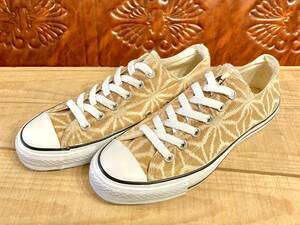 ★☆希少レア!コンバース ALL STAR KASURI ASANOHA 6 24.5cm converse オールスター カスリ ベージュ 和柄 USA デッド ビンテージ 235☆★