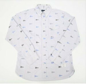 [即日発送] XLARGE エクストララージ メンズ トップス 長袖シャツ ロゴ 総柄 藍白 薄水色 S 371