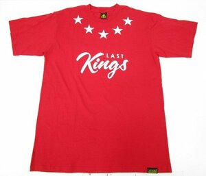 [即日発送] ★良品★ LAST KINGS ラストキングス メンズ トップス 半袖 ロゴプリント Tシャツ 赤 レッド XL 371