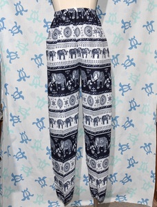 * free shipping * Thai pants * Easy pants * Asian ethnic *.* man and woman use * new goods *T82 navy 