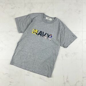 美品 VANQUISH ヴァンキッシュ 渋谷ギャル 忠犬ハチ公 刺繍Tシャツ 半袖カットソー メンズ トップス グレー サイズS*DC61