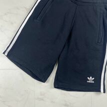 美品 adidas アディダス 3本線 ハーフパンツ ジャージパンツ ボトムス メンズ 黒 ブラック サイズM*DC171_画像3