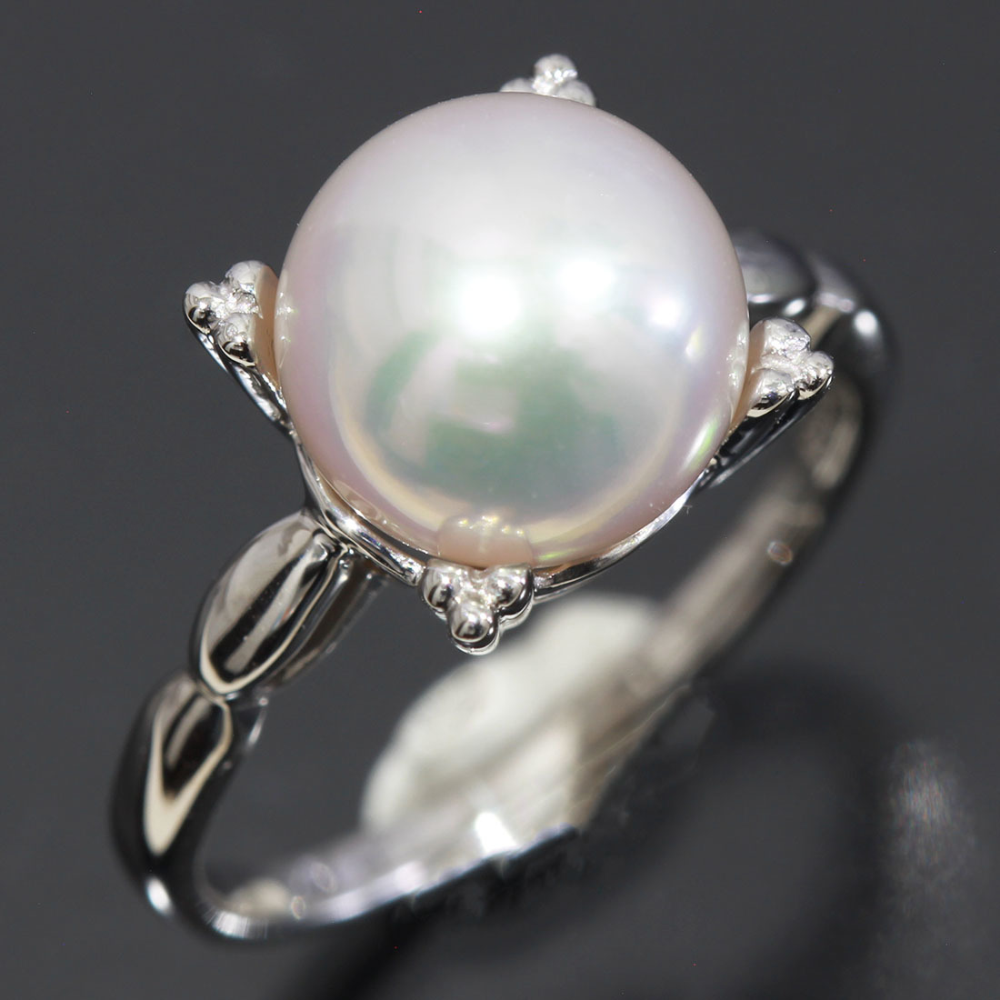 取寄商品 MIKIMOTO ミキモト リング PT950 アコヤパール9mm E0174