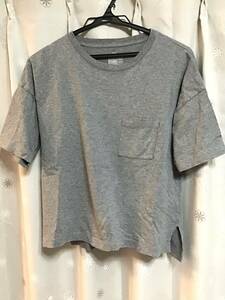  superior article [ Muji Ryohin /MUJI] short sleeves T-shirt /M~L* lady's * gray *USED