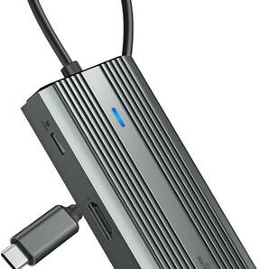 SAN ZANG USB-C ハブHDMI 4K Type-C ハブ 6ポートPD 100W 3つのUSB3.0ポート 1つのUSB-C 3.0ポート 軽量アルミ合金 グレー