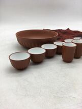 【1円スタート】中国茶器セット 朱泥 急須 湯呑 茶葉入れ まとめて 茶器 保管品 趣味 インテリア コレクション レトロ MK0530L_画像2