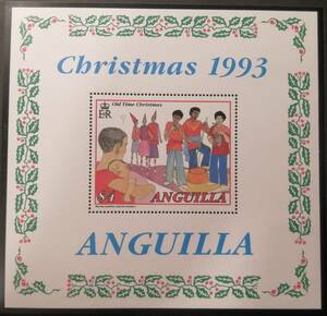アンギラ クリスマス(1種小型シート) MNH