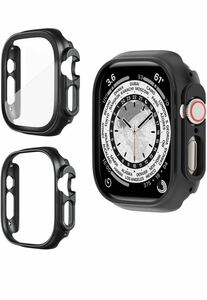 Apple Watch ultra 49mmケース 2枚入り Apple Watch バンパー保護ケース+ガラスフルーカバー　大人気