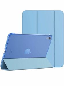 iPad 10 ケース（10.9インチ2022モデル第10世代用スリムスタンドハードバック オートスリープ機能付き タブレットカバー ブルー
