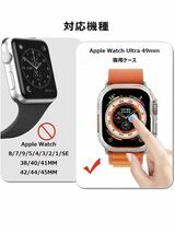 Apple Watch ultra 49mmケース 2枚入り Apple Watch バンパー保護ケース+ガラスフルーカバー　大人気_画像3