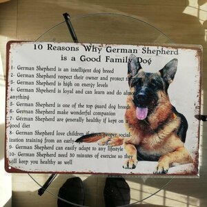 [ free shipping ] German shepherd ② metal autograph plate metal signboard [ new goods ]