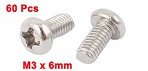 フィリップスヘッドスクリュー 304ステンレス鋼 M3 x 6mm クロスヘッド・フィリップス ネジ・ボルト_画像2