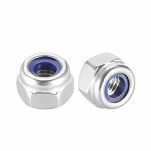 六角ロックナット M3 x 0.5mm 304ステンレス鋼 ナイロンワッシャーロックナット 10個入り