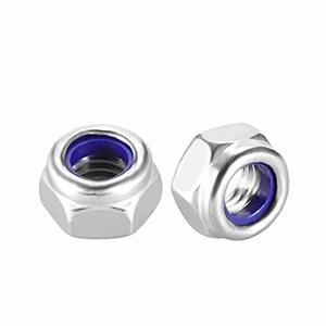 六角ロックナット M5 x 0.8mm 高さ5mm 304ステンレス鋼 六角幅8mm 30個入り