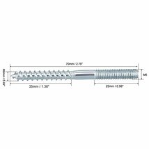 uxcell ハンガーボルト ダブルヘッド ダウエルねじ M6x37mm 木製家具用 10個入り_画像3