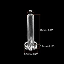 フィリップスボルト プラスチック PC なべ頭 小ねじ 透明 M5x25mm 50個_画像2