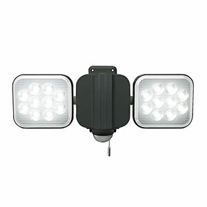 ムサシ RITEX フリーアーム式LEDセンサーライト(12W×2灯) 「コンセント式」 防雨型 LED-AC2024
