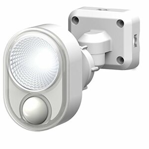 ムサシ RITEX フリーアーム式LEDセンサーライト(4W×1灯)防雨タイプ コンセント式 ホワイト LED-AC103