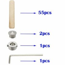 木ダボ, CESFONJER 8 mmダボキット, 55個木ダボ, 2個ダボマーカー, 1個ドリルビット深さ停止カラー, 六角レンチ付き, 家具 ジョイント_画像5