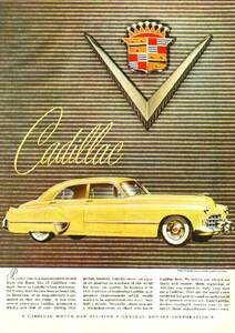 *1948 year. automobile advertisement Cadillac 6 Cadillac
