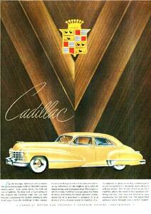 *1947 year. automobile advertisement Cadillac 1 Cadillac