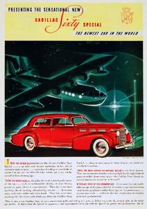 *1938 year. automobile advertisement Cadillac 1 Cadillac