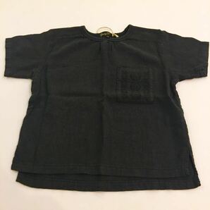 【新品未使用】Granny Branket グラニーブランケット 半袖　Tシャツ 胸ポケット 刺繍 ブラック 黒 キッズ 110cm オーシャン&グラウンド