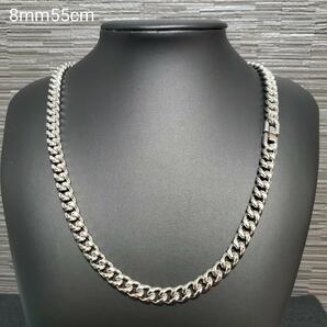 喜平チェーンネックレス 8mm55cm 316Lステンレス シルバーの画像2