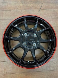 【展示品】G-SPEED P-06 14×4.5J 100-4+45 ブラック×レッドクリア タント・N-BOX等に♪