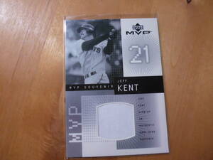 2002 UD MVP JEFF KENT ジャージーカード