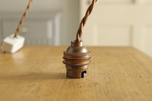 1920年代 フランス アンティーク 飴色 真鍮 ソケット ランプ M*/吊り下げ 英国 北欧 照明 陶器 磁器 イギリス カフェ レトロ アトリエ ss_画像4