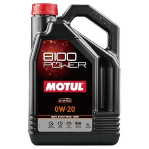 112001 MOTUL (モチュール) 8100 POWER (パワー) 0W20 SN PLUS 5L 100% 化学合成 エステル エンジンオイル