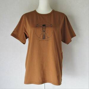 ☆新品☆価格2500円＋税☆rgn アールジーエヌ STANDARD OF EARTH☆プリントTシャツ size Ｍ ブラウン【圧縮発送】