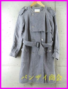 0380m5◆麻 100%◆訳有◆3.1 philliplim フィリップリム 変形デザイン リネンコート 2/ジャケット/シャツ