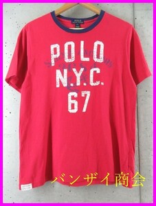 【送料300円可】9190m15◆良品です◆Ralph Lauren ラルフローレン 半袖Tシャツ L(14-16)◆ジャケット/アメカジ/トラッド