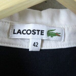 0290ｍ32◆お洒落◆LACOSTE ラコステ ワッペン付き 半袖ラガーシャツ 42/ポロシャツ/ゴルフ/ジャケット/レディース/女性/婦人の画像8